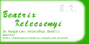 beatrix kelecsenyi business card